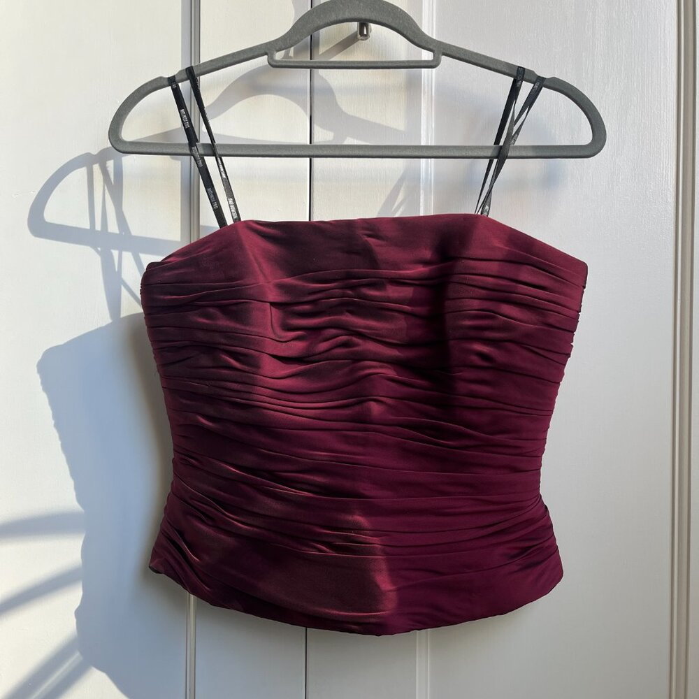 Melinda Eng Strapless Ruched Women's Corset Tube Top NWT
